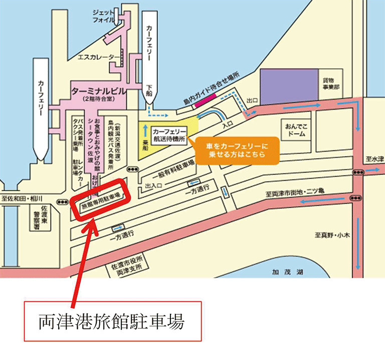 シャトルバス乗り場の地図